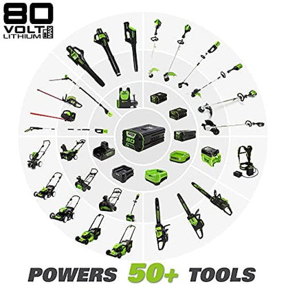 Greenworks Pro 80V 21-Inch Brushless Self-Propelled Lawn Mower, 4Ah Battery Included MO80L410