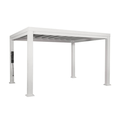 14×12 Windham Modern Steel Pergola With Sail Shade Soft Canopy