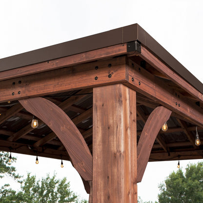 14×10 Cordova Gazebo-Dark Brown
