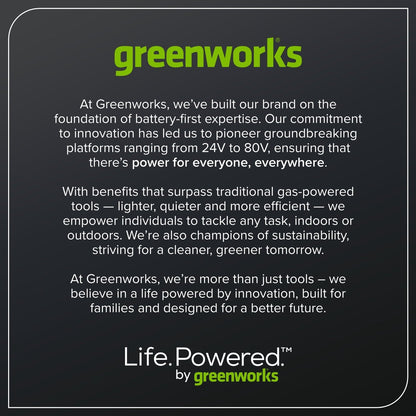 Greenworks 60V 21″ Self Propelled Lawn Mower with (1) 8.0 Ah Battery & Rapid Charger 2546402