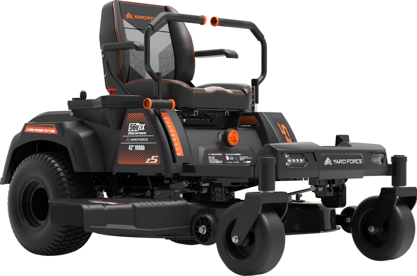 Yard Force Riding Lawn Mower 42″ Zero Turn Battery Powered 56V Z42-562 New