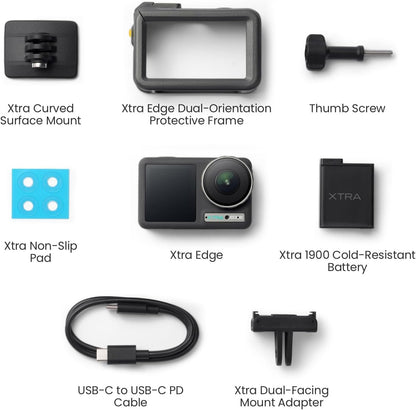 Action Camera 4K Waterproof to 52 ft with Hyper Stabilization & 3‑Hour Battery