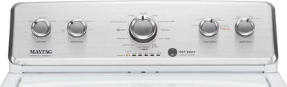 Maytag – 3.8 Cu. Ft. High Efficiency Top Load Washer with PowerWash Agitator – White