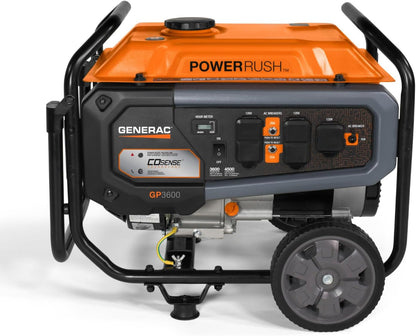 Generac 8,125 Starting Watt Portable Gas Generator – Includes Extension Cord