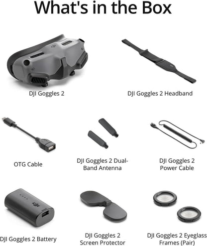 DJI Goggles 2 – Lightweight and Comfortable Immersive Flight Goggles with Stunning Micro-OLED Screens