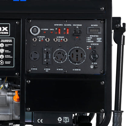 DuroMax XP13000EH 13,000-Watt Dual Fuel Portable Generator – Gas & Propane, Electric Start