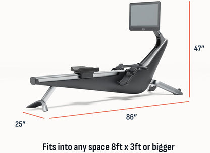 Hydrow Origin Rowing Machine with 22″ HD Rotating Screen, Upright Storage