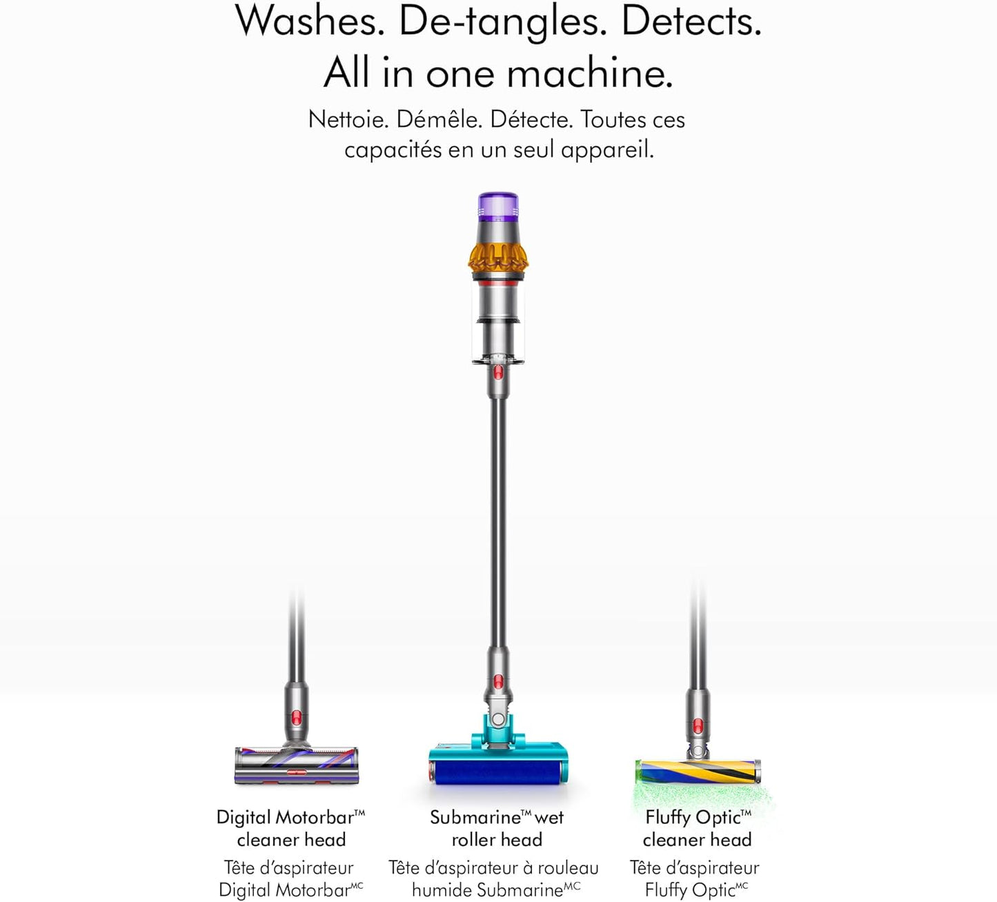 Dyson V15 Detect Plus Cordless Vacuum, Illumination Reveals dust, 240AW