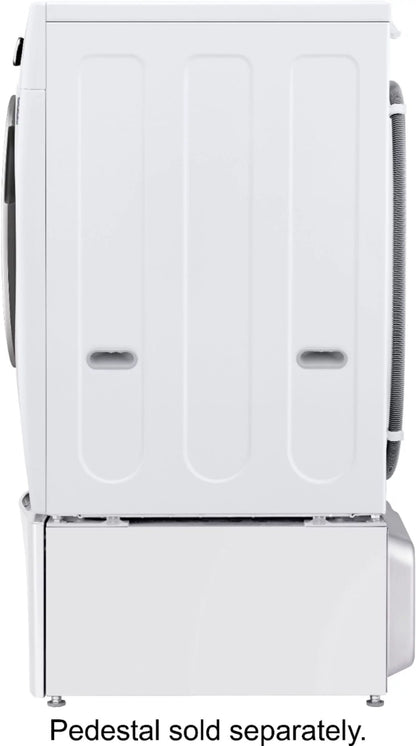 LG – 5.0 Cu. Ft. High-Efficiency Stackable Smart Front Load Washer with Steam and Built-In Intelligence – White