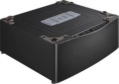 LG – SideKick 1.0 Cu. Ft. High-Efficiency Smart Top Load Pedestal Washer with 3-Motion Technology – Black steel