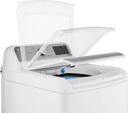 LG – 5.5 Cu. Ft. Smart Top Load Washer with TurboWash3D – White