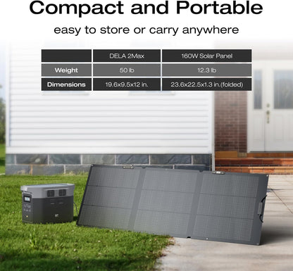 EF ECOFLOW Portable Power Station DELTA 2 Max, 2400W LFP Solar Generator, Full Charge in 1 Hr