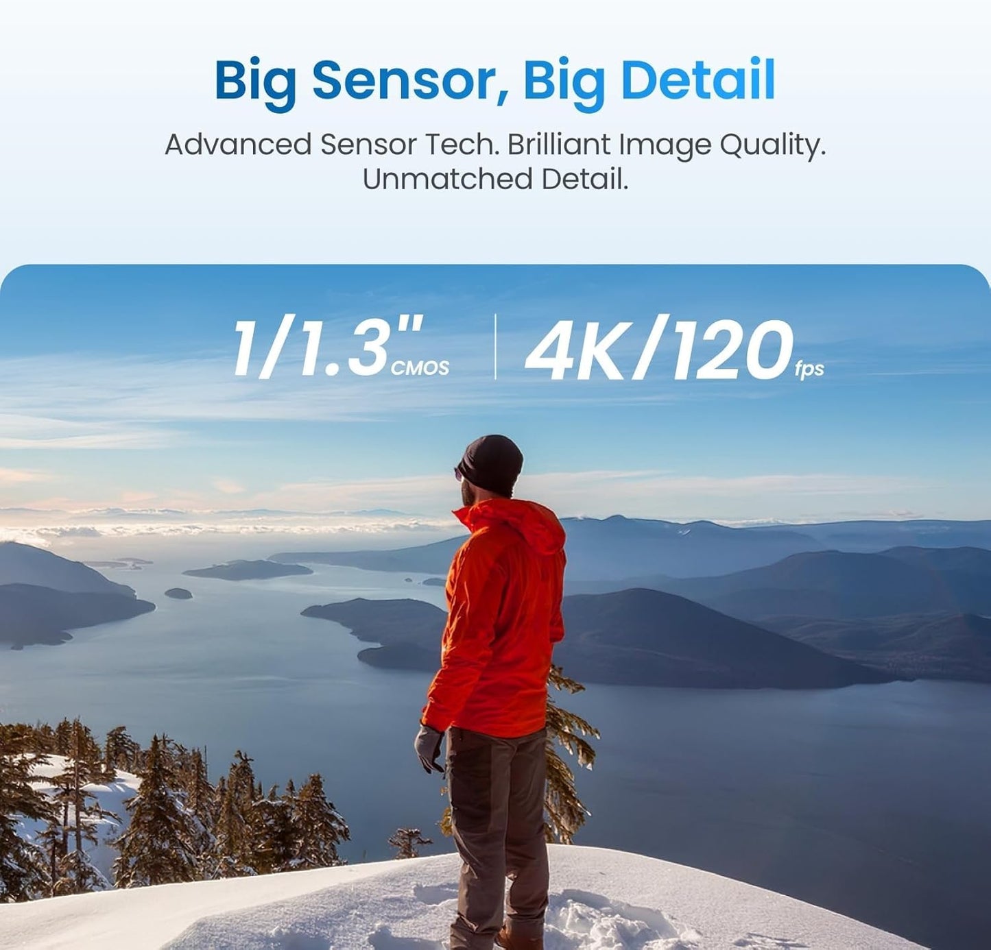 Action Camera 4K Waterproof to 52 ft with Hyper Stabilization & 3‑Hour Battery