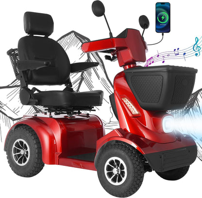 Heavy Duty Electric Mobility Scooter for Adults & Seniors, 16–32 Mile Range, 500–1000W, Off-Road