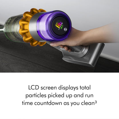 Dyson V15 Detect Cordless Vacuum Cleaner, Yellow/Nickel