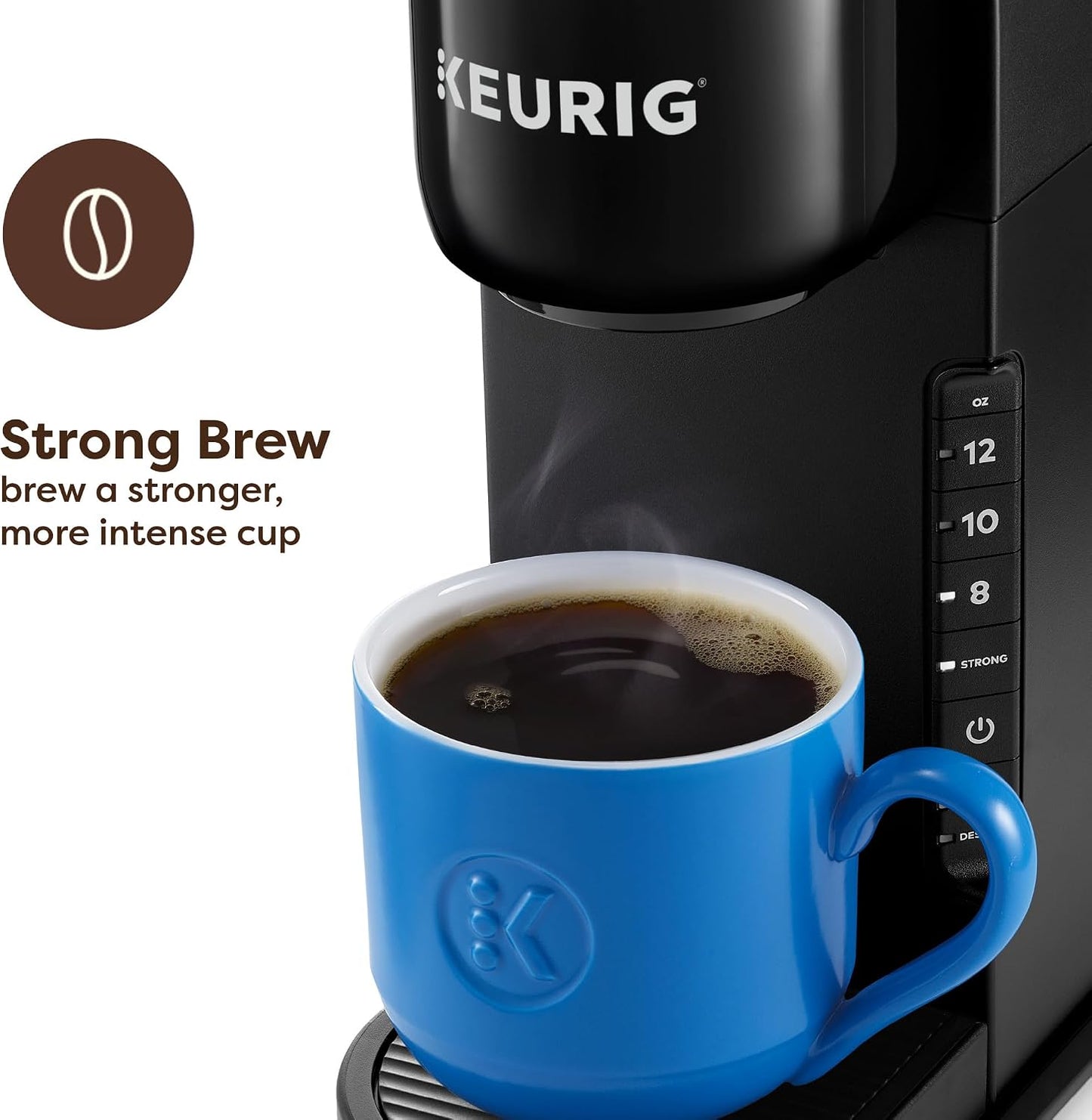 Keurig K-Express Single Serve K-Cup Pod Coffee Maker, 3 Brew Sizes, Strong Button Feature, 42oz Removable Reservoir, Black