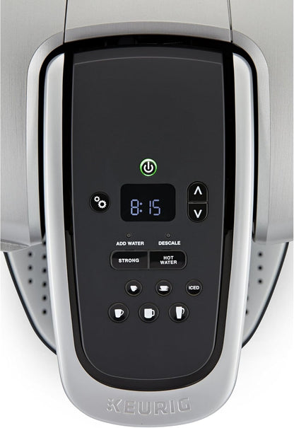 Keurig K-Elite Single Serve K-Cup Pod Coffee Maker, with Strength and Temperature Control, Iced Coffee Capability, 8 to 12oz Brew Size, Programmable, Brushed Silver