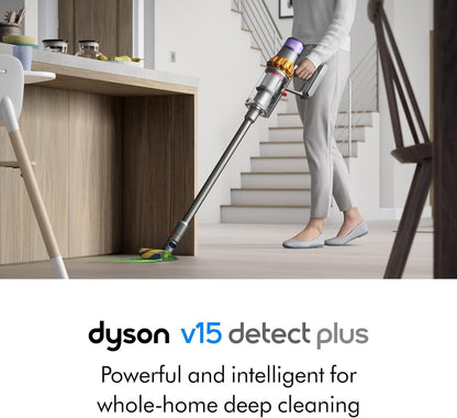 Dyson V15 Detect Plus Cordless Vacuum, Illumination Reveals dust, 240AW