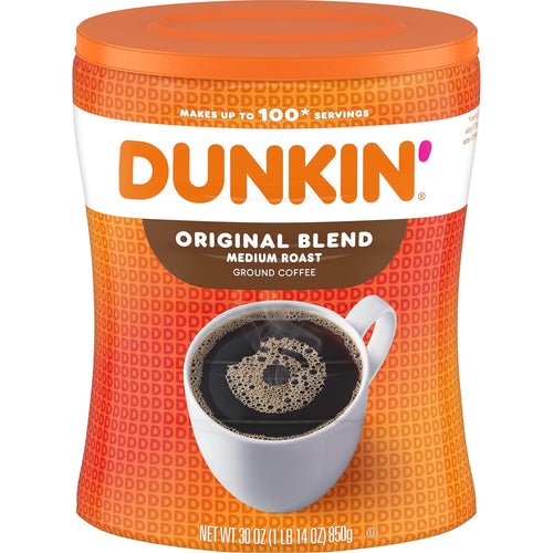 Dunkin’ Original Blend Medium Roast Ground Coffee, 30 Oz. Canister