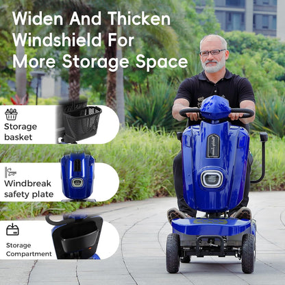 Heavy Duty Electric Mobility Scooter for Adults & Seniors, 16–32 Mile Range, 500–1000W, Off-Road