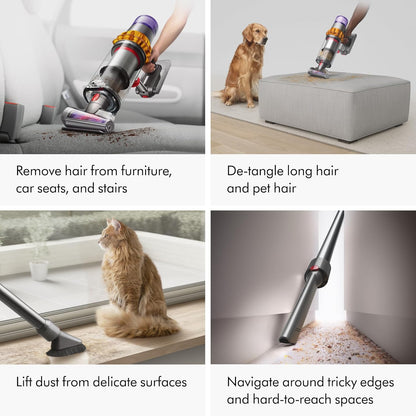 Dyson V15s Detect Submarine Wet Dry Vacuum, Yellow/Nickel