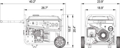 SUA6900D – 6900 Watt<br> Dual Fuel Portable Generator