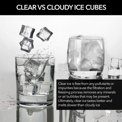 Whynter UIM 502SS 15in Built In Ice Maker 80lb Capacity Clear Ice Cube with NSF Inline Water Filter